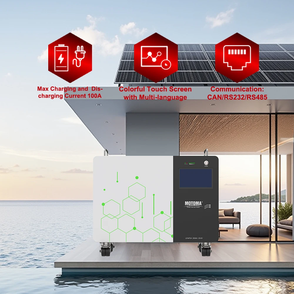 5kWh تخزين الطاقة الشمسية LiFePO4 بطارية 25.6 فولت 200 أمبير للاستخدام الصناعي التجاري مع شحن سريع معتمد من UL CE IEC #4