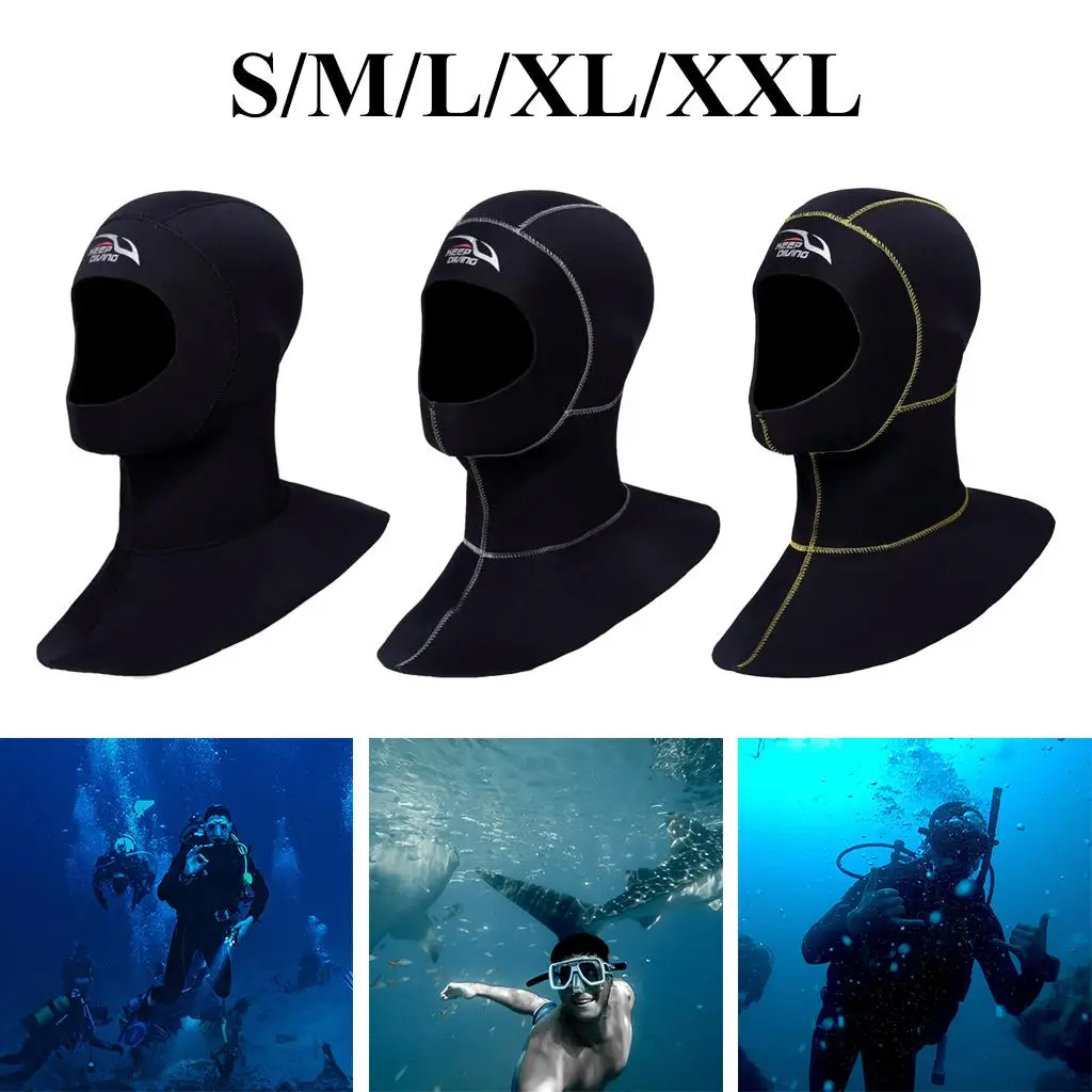 Stretchy Thermal Diving Wetsuit Hood Adults Kayaking Swimming Hat Beanie