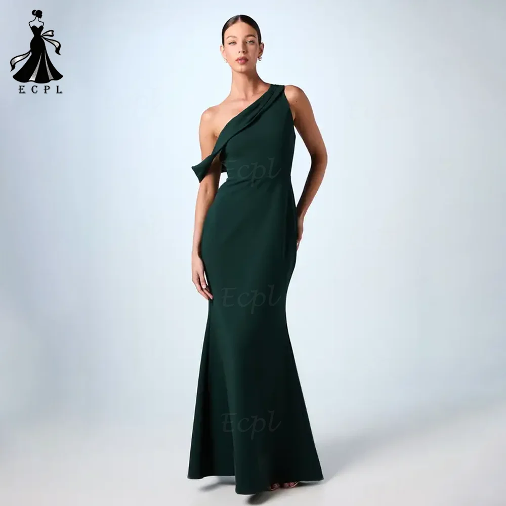 

Ecpl Mermaid One Shoulder Evening Dresses Satin Sleeveless Backless Prom Party Gowns 2025 Custom Made платье женско