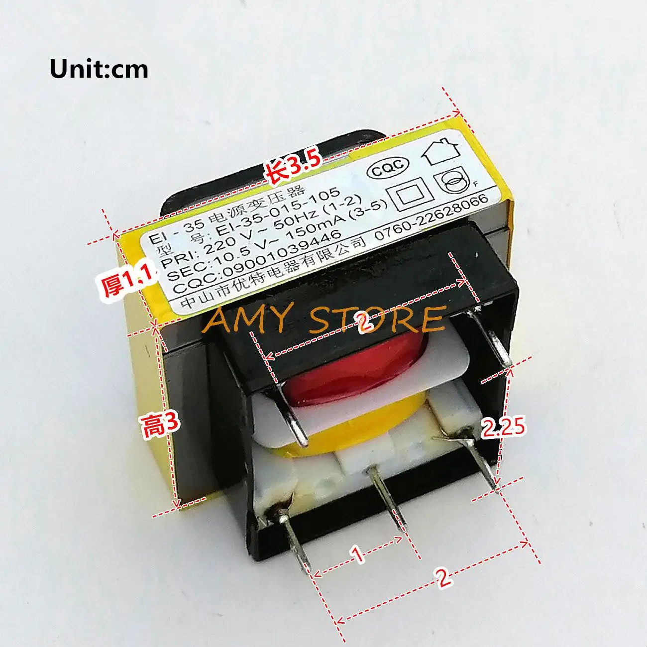 1Pc Pressure Cooker EI Power Transformer AC 220V 50Hz 10.5V, 150mA Rice Cooker Magnetic Core EI35-10501051X Open Frame Type
