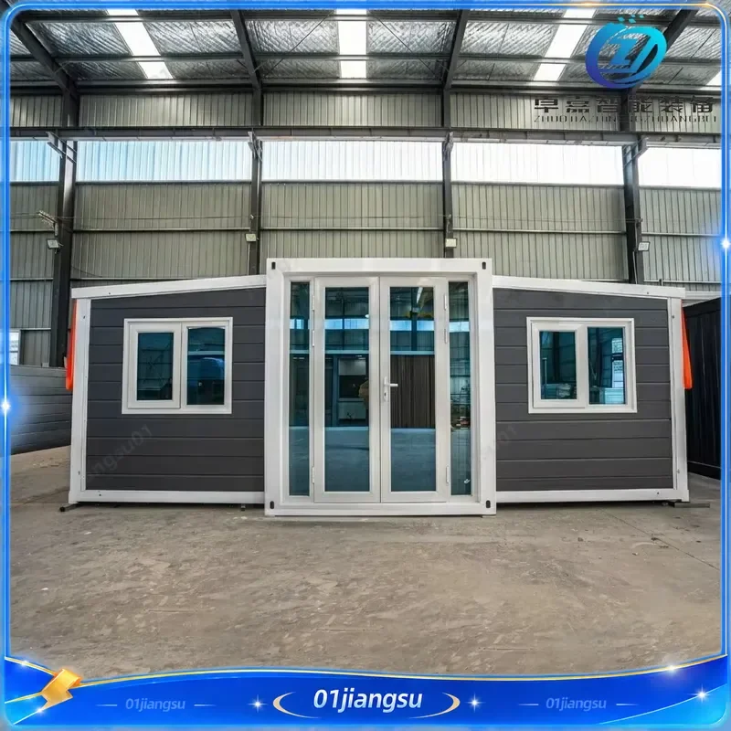 20ft Double Wing Expandable Container House Portable Prefab Home Rapid Install Folding Mobile Living Unit for Sale