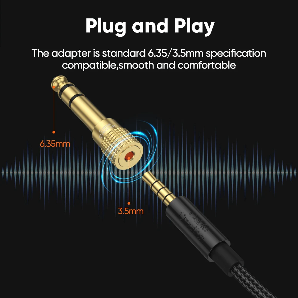 10 قطعة 6.35 مللي متر ذكر إلى 3.5 مللي متر أنثى سماعة موصل مكبر للصوت محول الصوت ل ميكروفون مكبرات الصوت الغيتار جاك 6.35