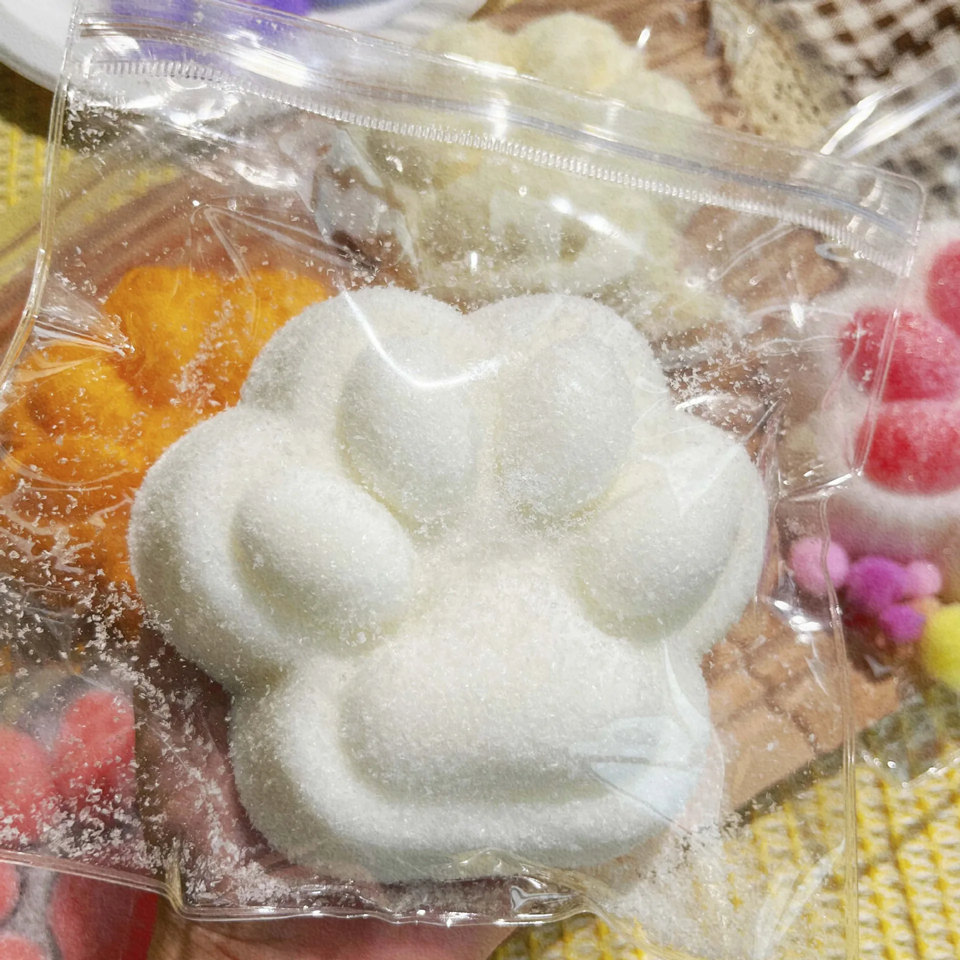 Taba Squshy Kawaii 12cm Thickened Large Flocked Coconut Paste Fried Cat's Claw Pink Feet Squeeze Fidget Kids Toy Holiday Gift