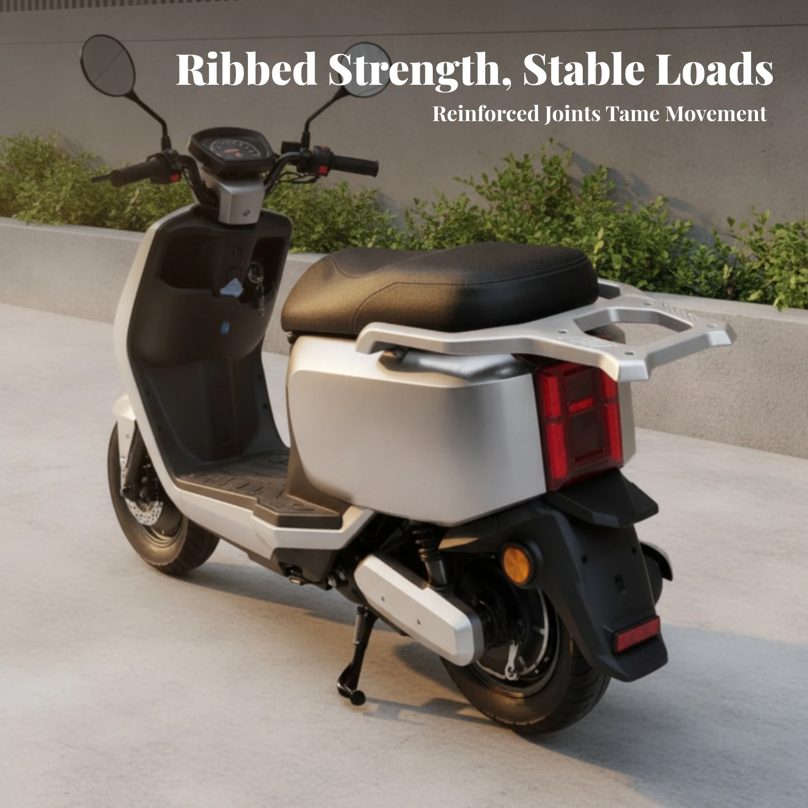 Scooter Rear Rack Easy to Install Scooter Carrier Rack Cargo Bracket Lightweight Hardware Portable for Commuters