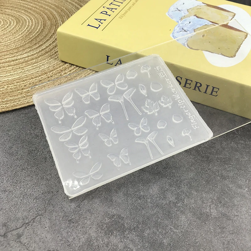 Moule 3d papillon en Silicone haute transparence, décoration des ongles, Design de bricolage, modèle d'art des ongles