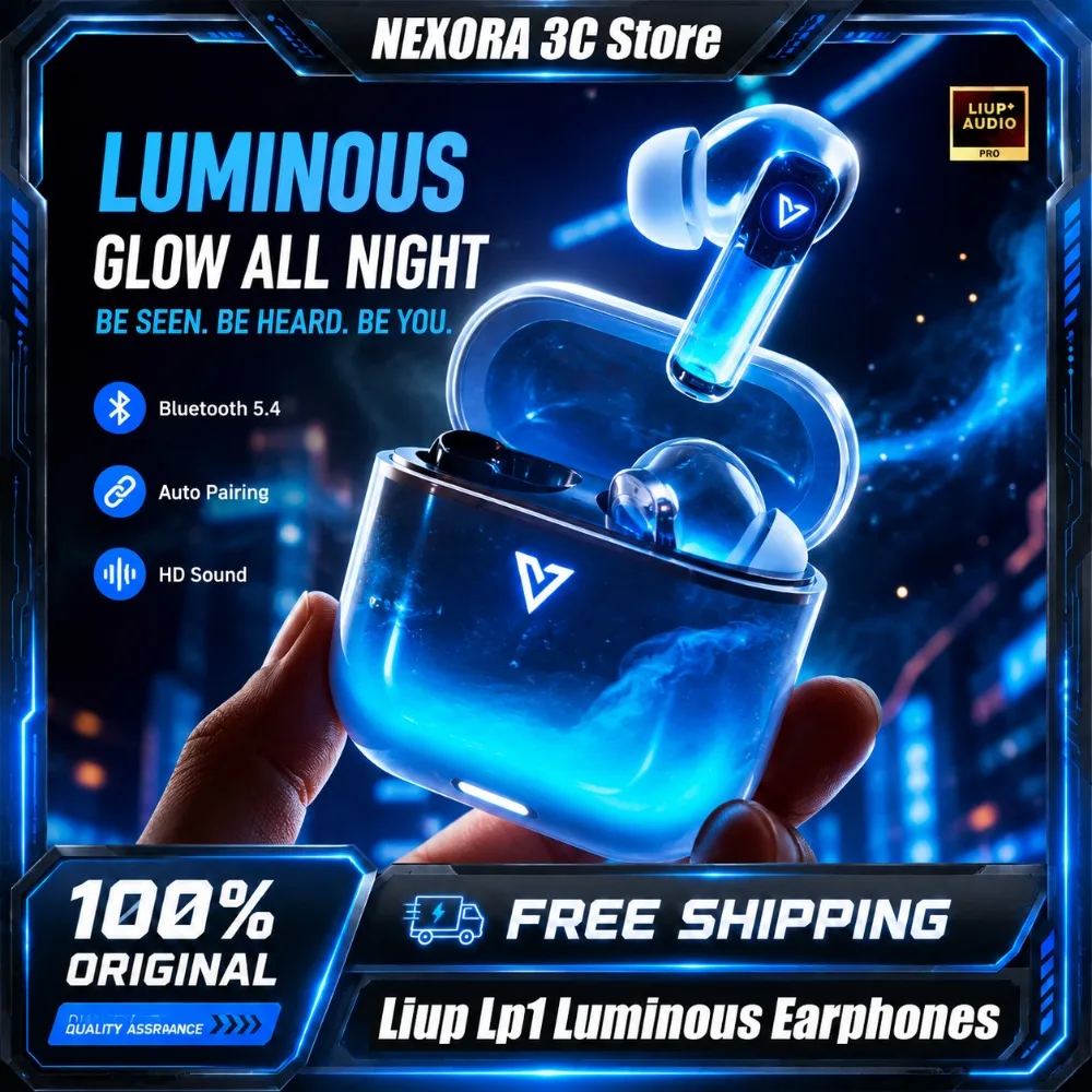 

Original Liup Lp1 Glow in the Dark Bluetooth Earphones Luminous Quicksand Headset 3D Surround Stereo Wireless Earbuds Gifts