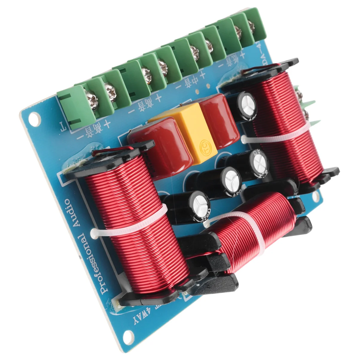 HFES 200 W Lautsprecher Crossover Doppel Höhen + Mitteltöne + Bass 4-Wege-Lautsprecher Audio-Frequenzteiler Heimkino-Lautsprecherteiler
