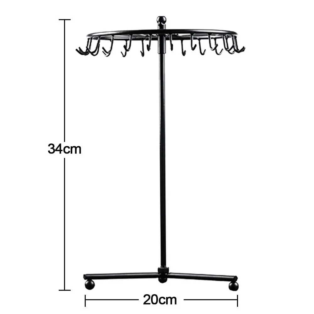 Metal Rotating Jewelry Stand Detachable 2Colors Jewelry Hanging Shelf Ring Necklace Earrings Display Rack Bedroom Decorations