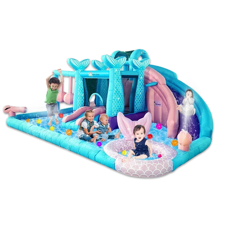 

Ocean Themed Inflatable Castle Slide Home Outdoor Playground Inflatable Castle Kid Toy Aufblasbares Dias Child Furniture