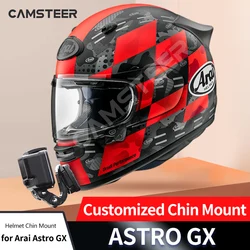 Arai Astro Gx Helmet Custom Aluminium Chin Mount for GoPro Max Hero 12 11 10 9 Insta360 X4 X3 Ace pro DJI Action 5pro 3 4 Camera