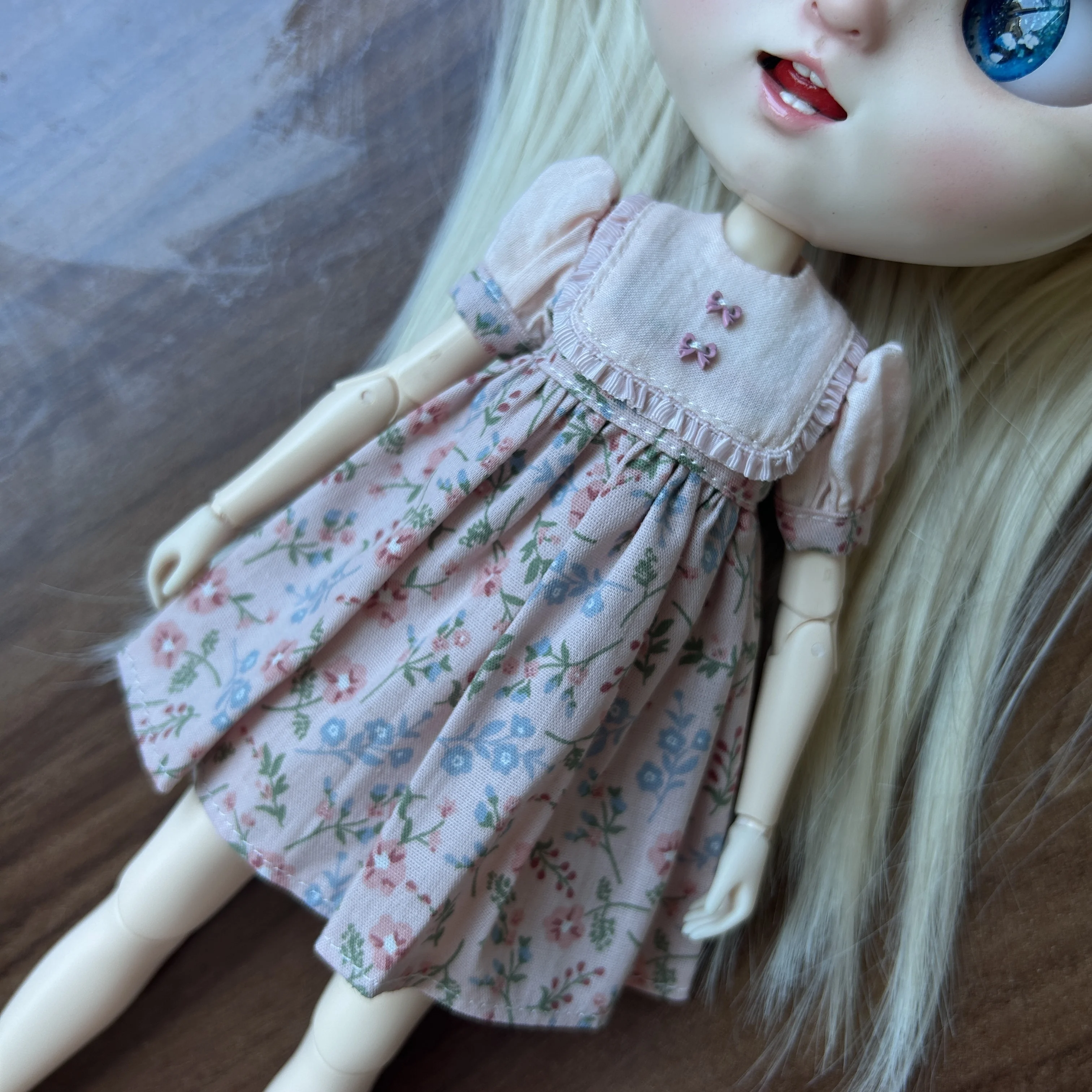 Blythe doll clothes rustic dress Multi-color Handmade Dress for  Blythe doll 28-30 cm OB22 OB24 AZONE accessories ...