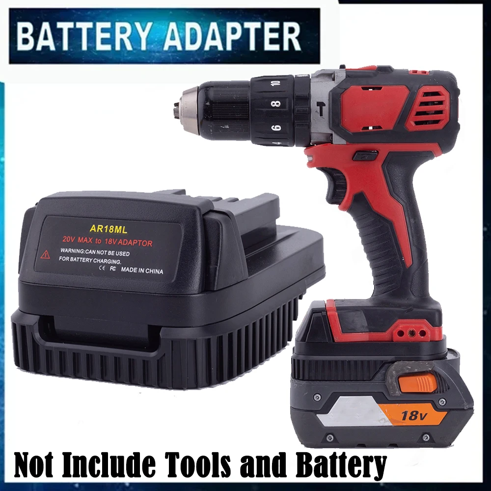 

For Ridgid AEG 18V Lithium Battery Converts Adapter to for Milwaukee 18V Power Tool Accessories (Battery not included)