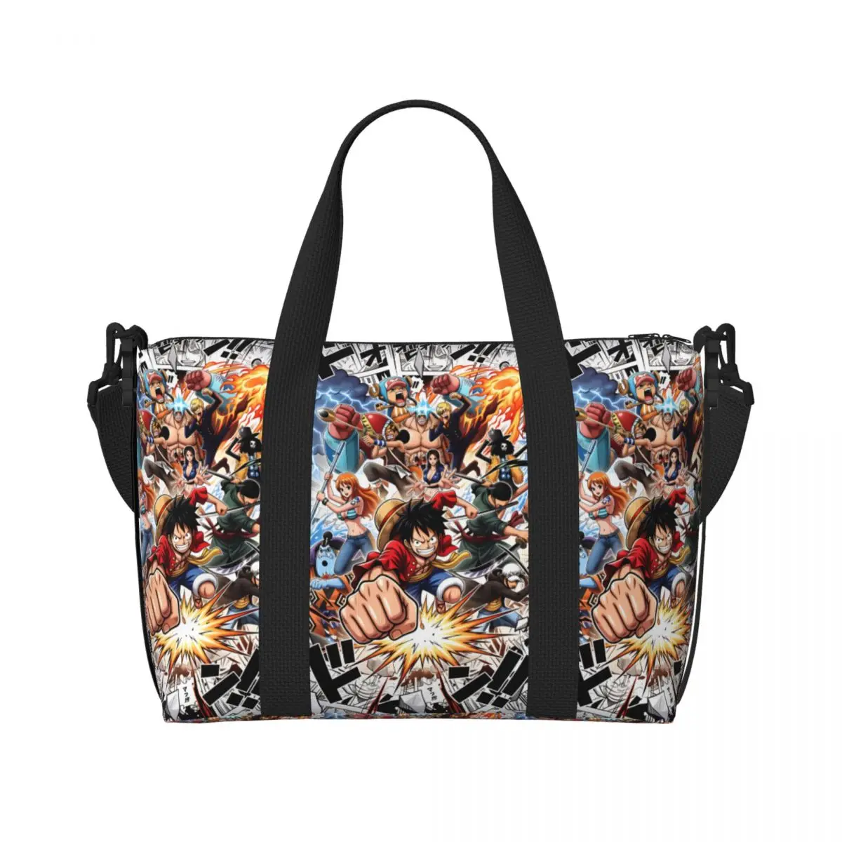 

Custom One P-Pieces Groceries Shopping Tote Bags Women Big Capacity Anime Classic Manga Movie Beach Gym Travel Bags