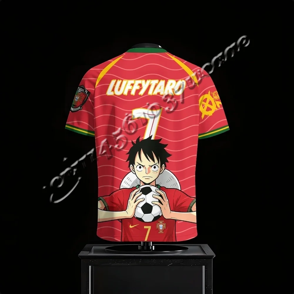 2026 New One Piece Zoro Luffy Series Anime Character Soccer Jersey, Fashion Street Men Women Unisex Anime Sports  FamilyMatching