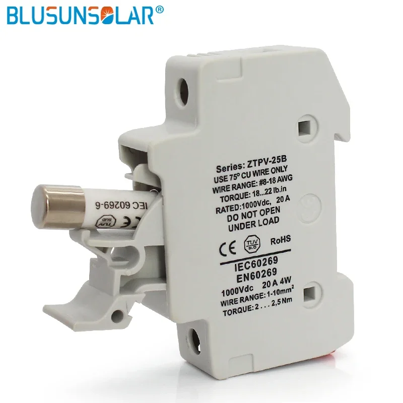 

5 Sets PV Solar Fuse 5A/15/20A/25A 1000V DC Fusible 10x38 GPV, with Fuse Holder for Solar System Protection BX0234 Free Shipping