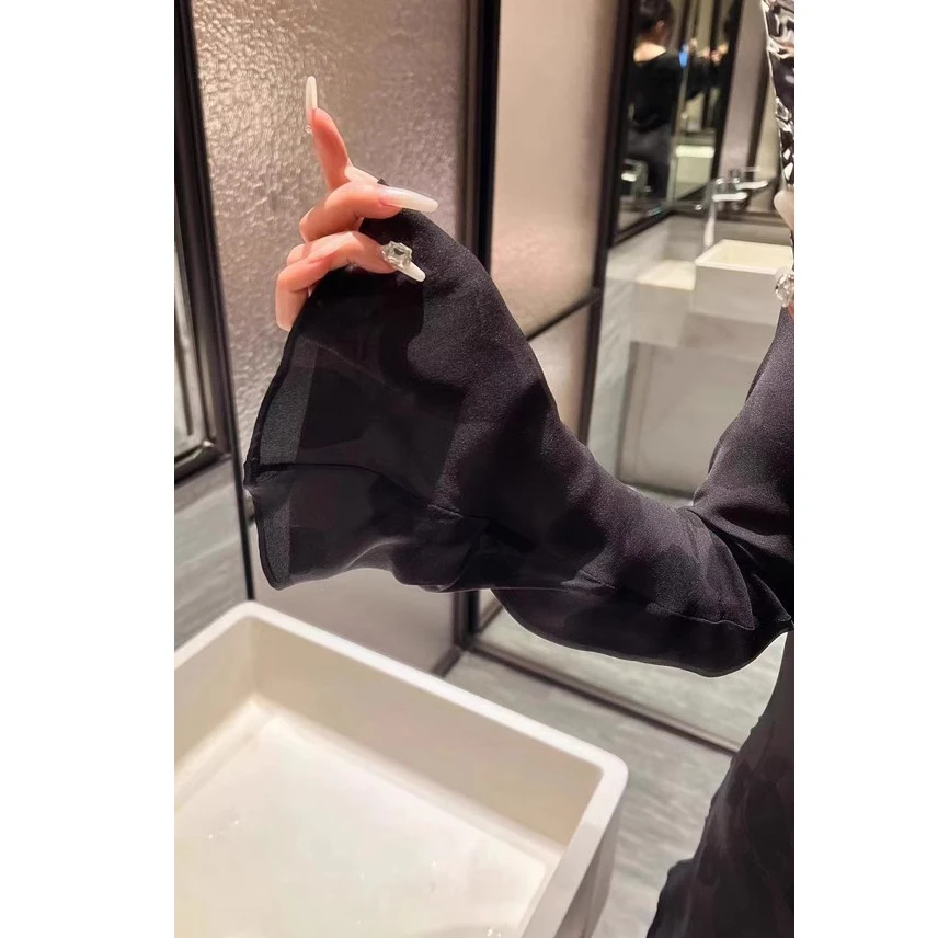 Sexy Lure Some Long Sve Silk Dr Aosphere Fi Tail Women's God Big Trumpet Sve Satin Slim Fit Dr