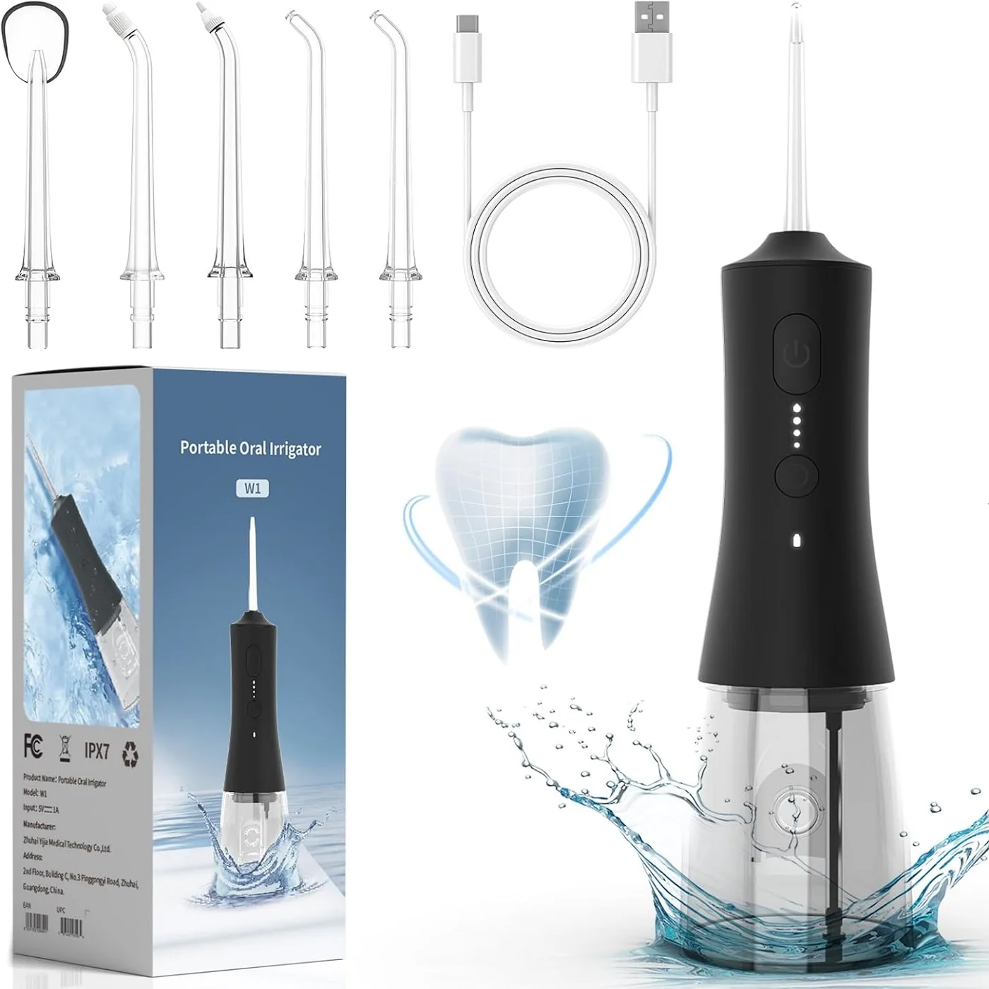 Ship From UAS Oral Irrigator Wireless Portable Electric Tooth Cleaner 265ml Dental Shower Waterproof Cleaning Teeth Flosser