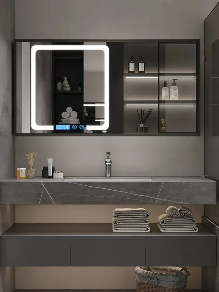 Simple Drawer Wall Washbasin Bathroom Cabinets Mirror Narrow Bathroom Cabinets Make Up Organizer Mobile Bagno Home Furniture