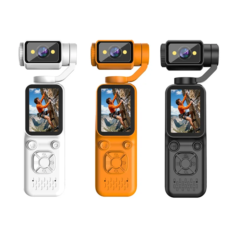 Nowa kamera sportowa Lenovo 4K HD, przenośna, z stabilizatorem, idealna do filmowania na zewnątrz, do tworzenia vlogów, kieszonkowa kamera z funkcją śledzenia twarzy. — 2