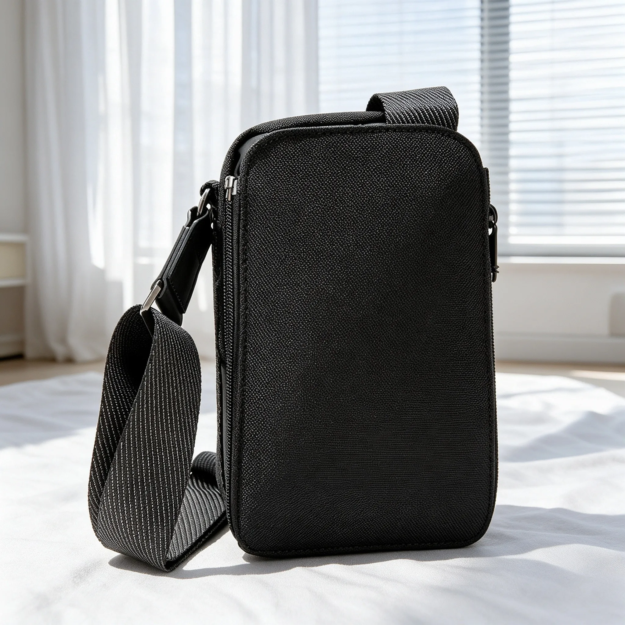 Men’s Ballistic Nylon Chest Sling Bag, Portable Stylish Casual Crossbody Shoulder Bag for Travel view 5