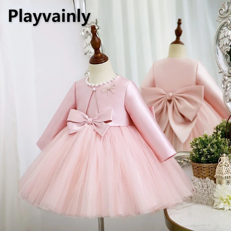 New Spring Teenager Girl Party Dress Flower Wedding Dress Fluffy and Stylish Princess Dress and Coat Performance Costume E6000