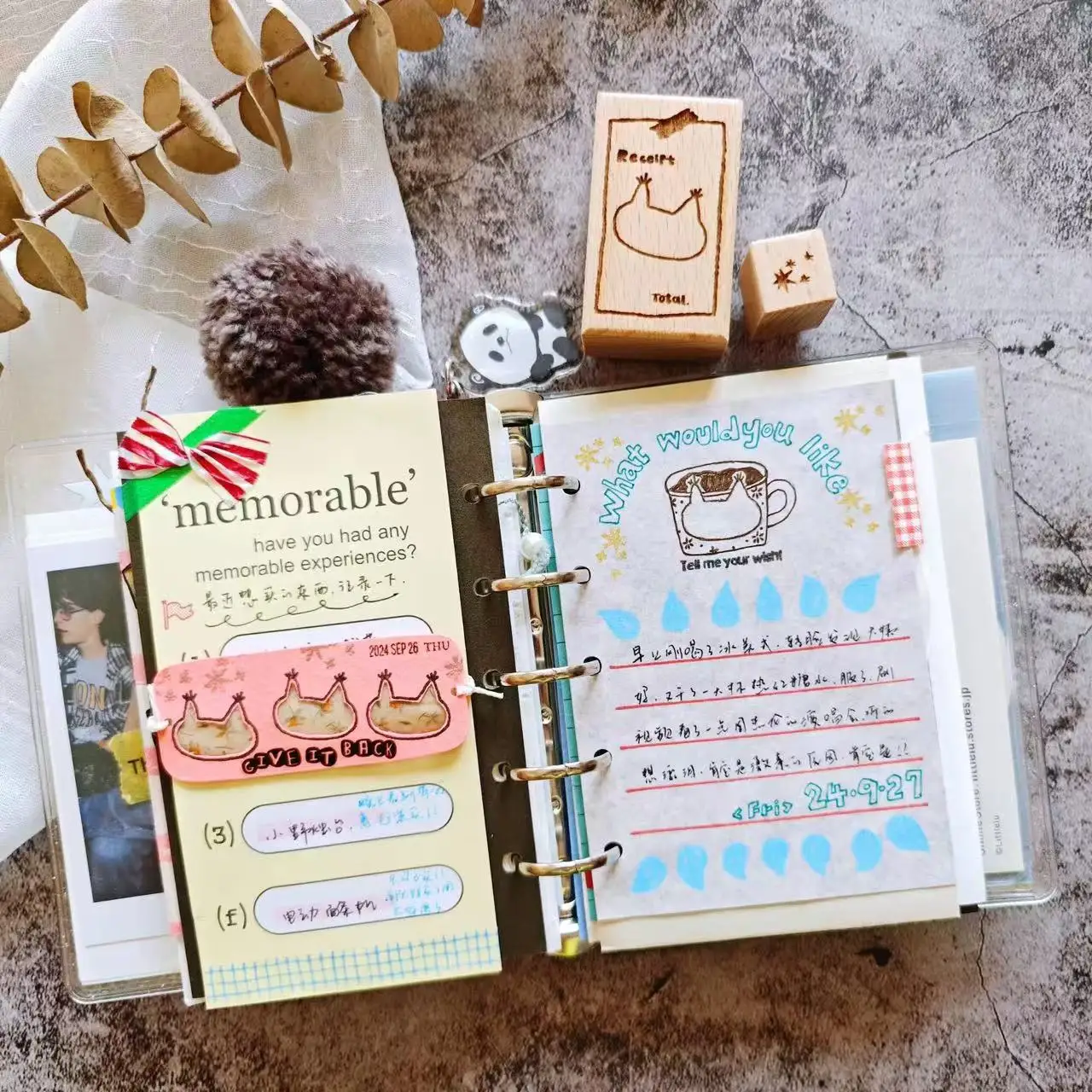 Vintage Lovely Daily Memo Receipt Wooden Rubber Stamp for DIY Scrapbooking Photo Album Card Making