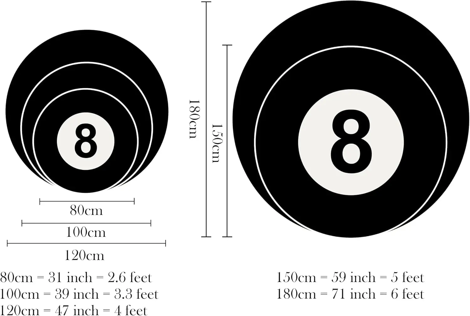 Round Foam Rug Number 8 Mat for Bedroom Bathroom Vanity Coaster Mat Modern minimalist Home Decor Floor Accent Rug Cushion Carpet