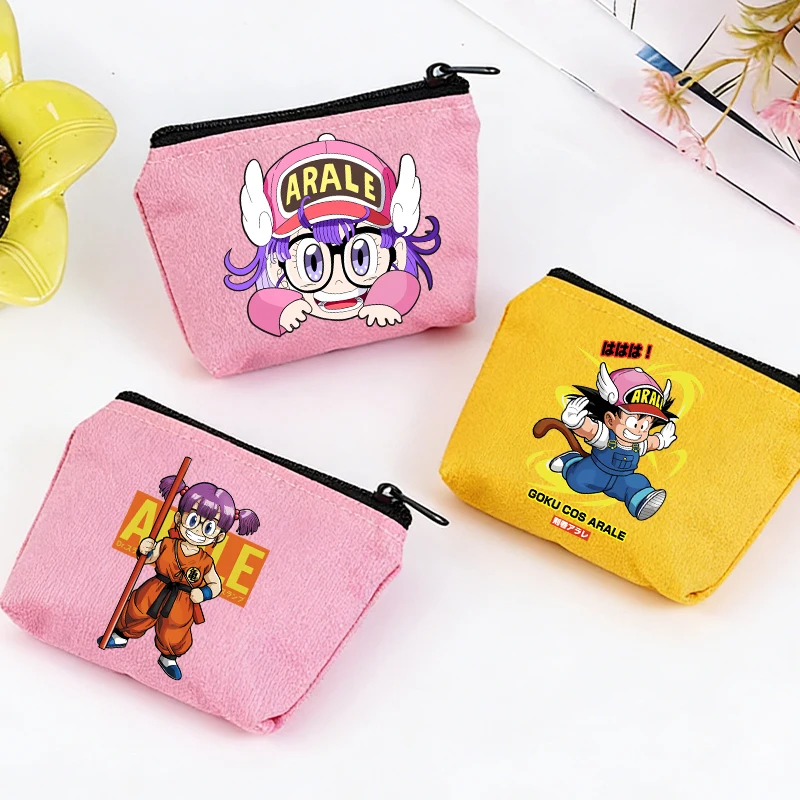 

Slump Arale Wallet Classic Anime DIY Canvas Bag Kids Cute Girl Pure Zipper IDcard Key MoneyBag Pocket Hand-held Small Coin Purse