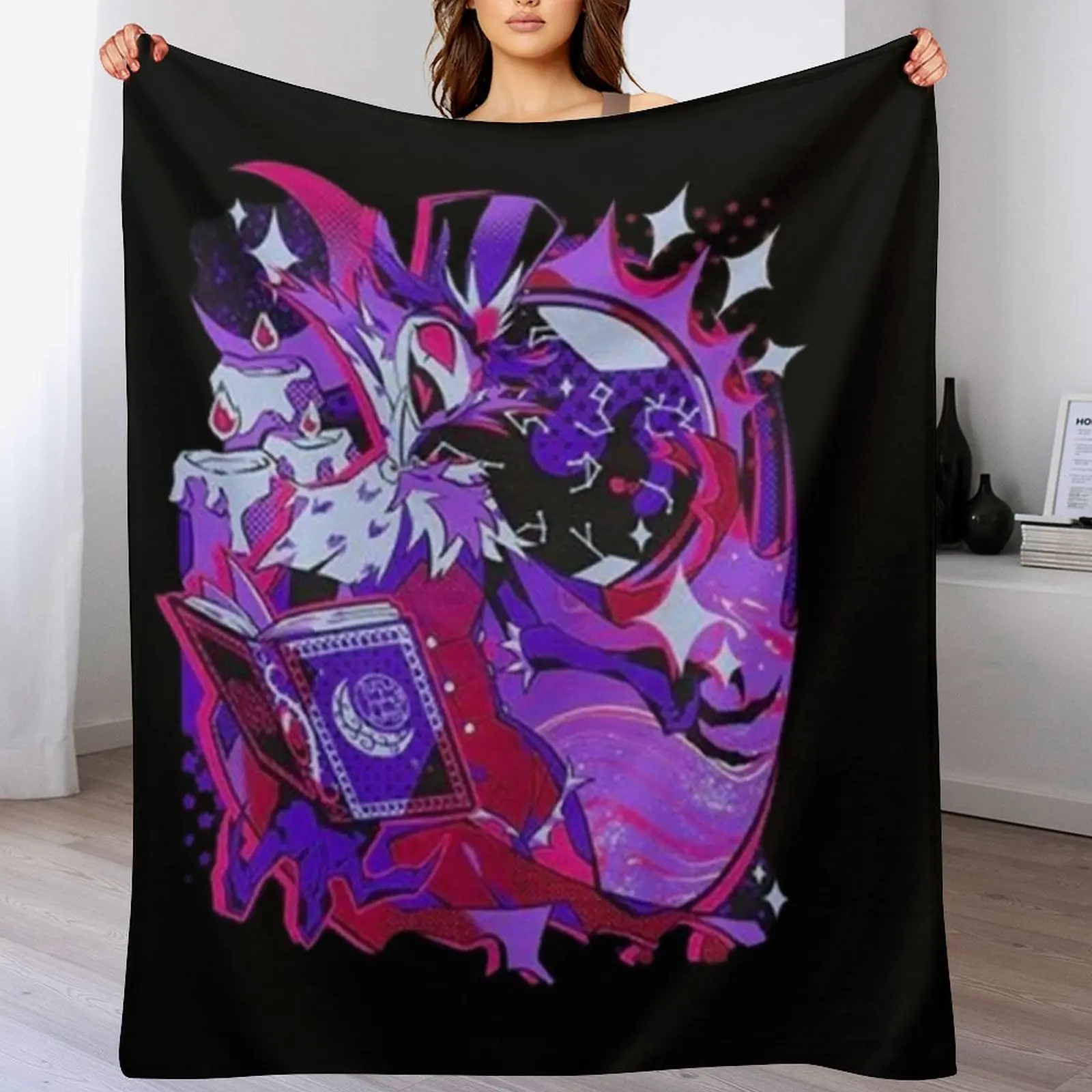 

Helluva Boss Stolas Throw Blanket Personalized Gift funny gift Baby sofa bed Blankets