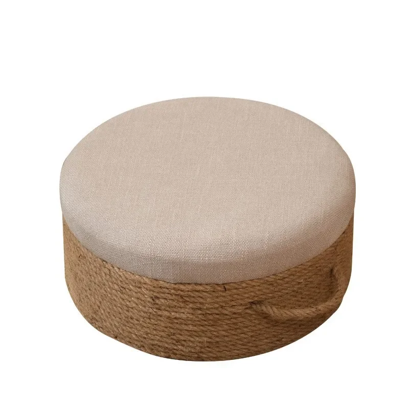 

Light Low Stool Soft Seating Pier Household Small Chair Wabi-sabi Style Sofa Stool Shoe-changing Footstools Shoe Organizer