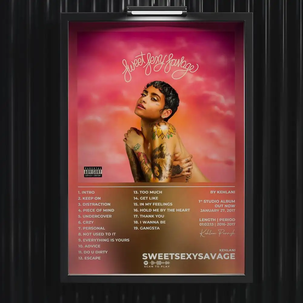 K-Kehlani Poster Music Hot Album Poster Star Hip Hop Living Room Canvas Painting Art Home Wall