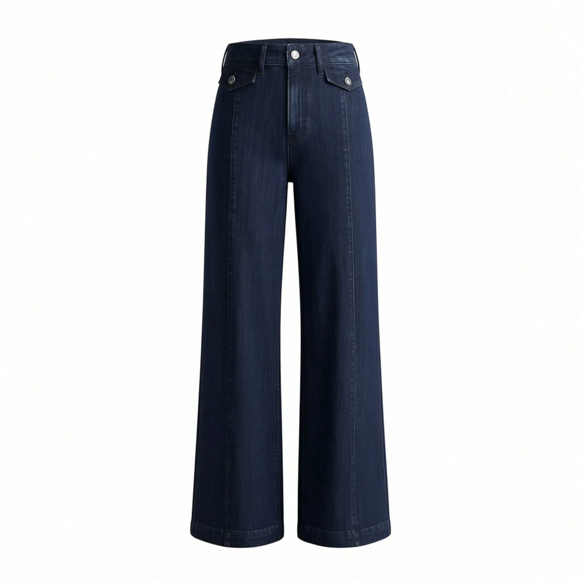 Withered 2026 Spring New European And American Style Fashion Style High Waist Wide Leg Jeans
