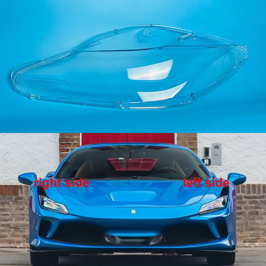 

For Ferrari F8 2019 2020 2021 2022 2023 Headlamp Housing Transparent Mask Cover Headlight Shell Plexiglass Replace Original Lens