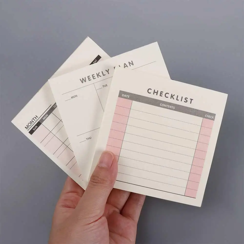Small 60 sheets Check List To Do List Notebook Plan List Month Planner Memo Pad Daily Weekly Weekly Plan