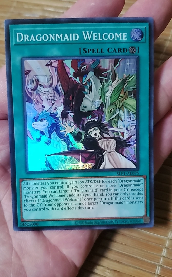 yugioh-konami-duel-monsters-slf1-ae075-dragonmaid-bem-vindo-super-raro-asain-ingles-colecao-oficial-cartao-de-menta