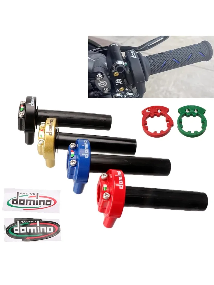 AliExpress NONE Domino Style Quick Turn Twist Throttle Grip 22mm 7/8" Motorcycle Racing CNC Aluminum for Pit Bike Handlebar Replacement Parts