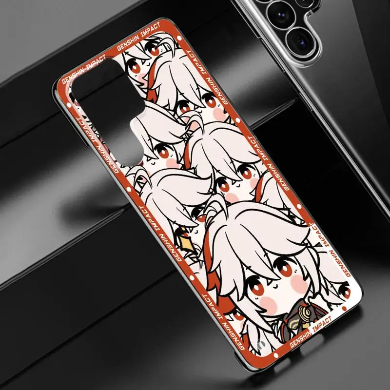 Cute Kaedehara Kazuha Kaveh phone case for Samsung Galaxy S24 s23 Ultra FE cases s20 s21plus s22 borderless cooling clear funda