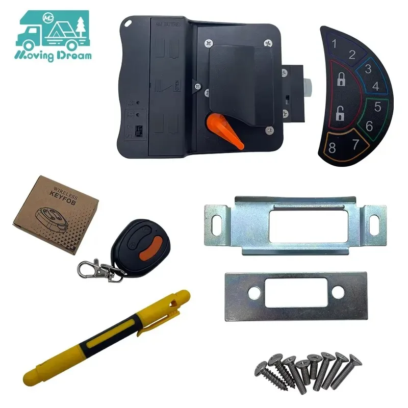 Hot Sale Keyless Entry Door Lock with Keypad for RV Trailer Camper Vans Motorhome Black Zinc Alloy Heavy Digital Code