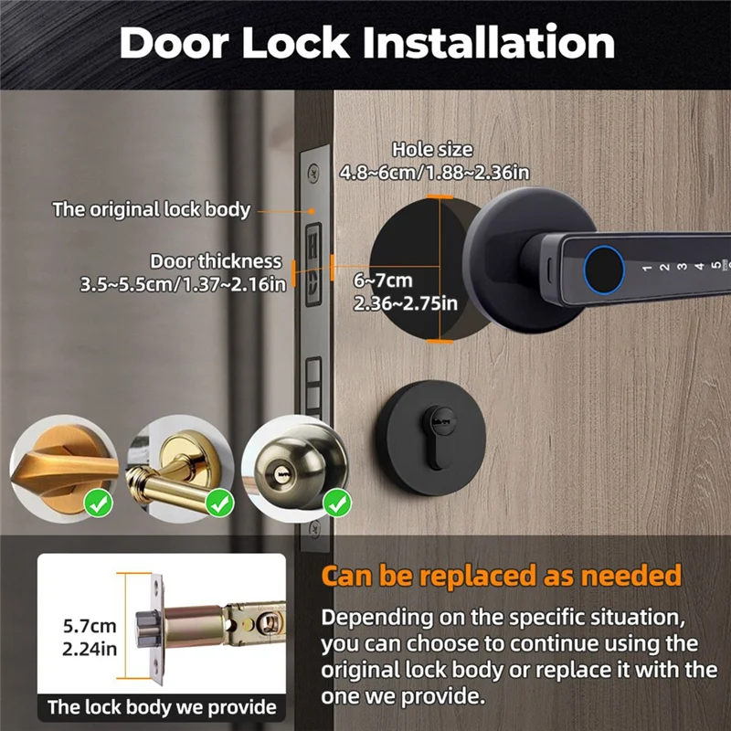 

News Door Knob Fingerprint Door Lock Smart Locks With Passcode Keypad Biometric Keyless Entry Door Lock With Handle