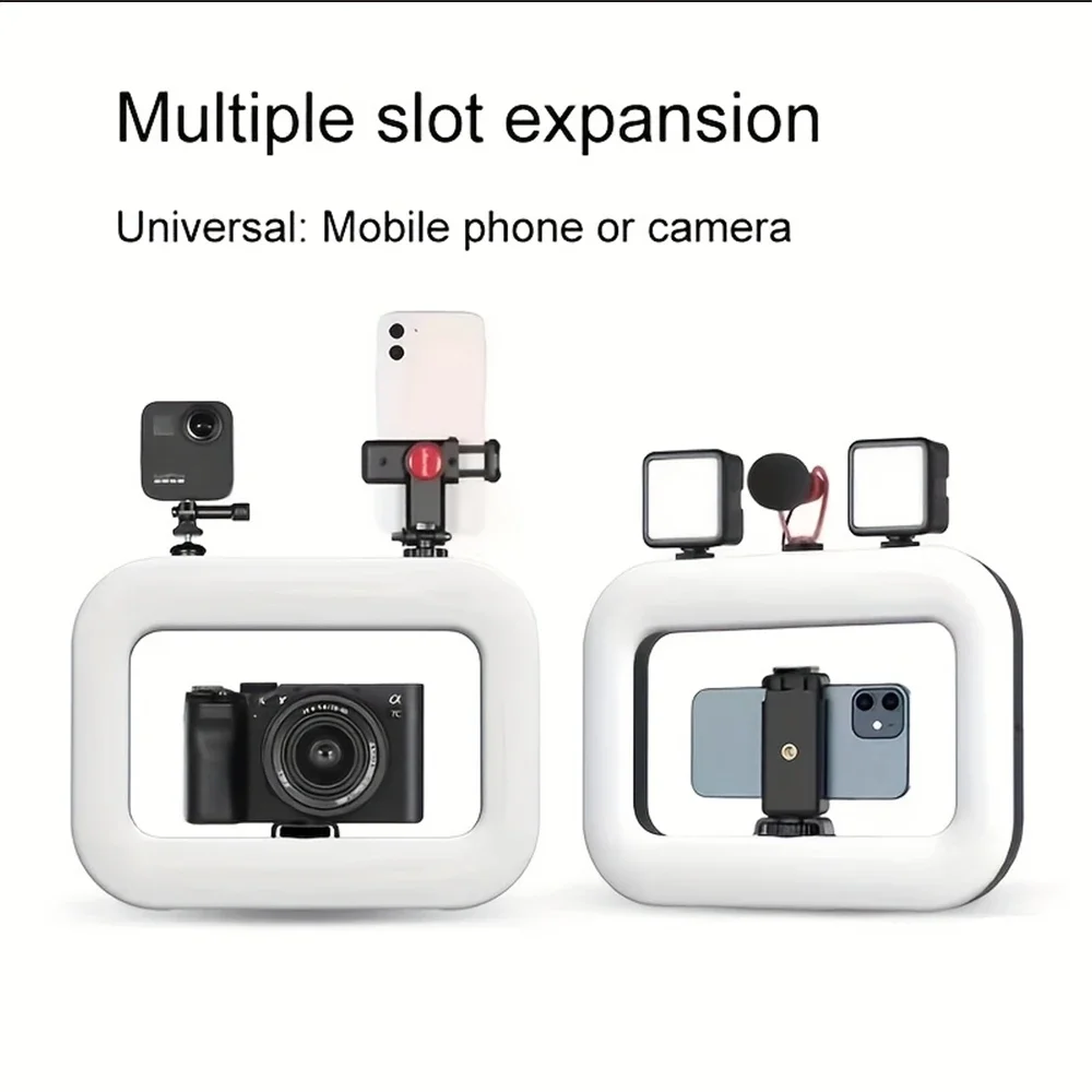 Live Fill Light Rechargeable Adjustable Brightness RGB Lights Mobile Phone Camera Selifie Light Photo Graphy Portable LED Light