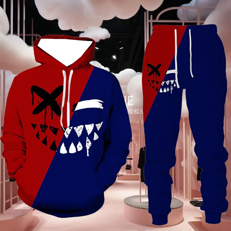 

Autumn and Winter Hot-selling 3D Printed Hoodie Sweatpants Set Loose Comfortable and Fashionable Men's and Women's 2025