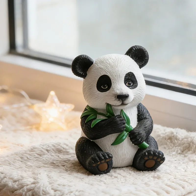 

Panda Statue Resin Simulation Animal Model Garden Outdoor Sculpture Home Decor Chinese Souvenir Figurine Ornament Decor