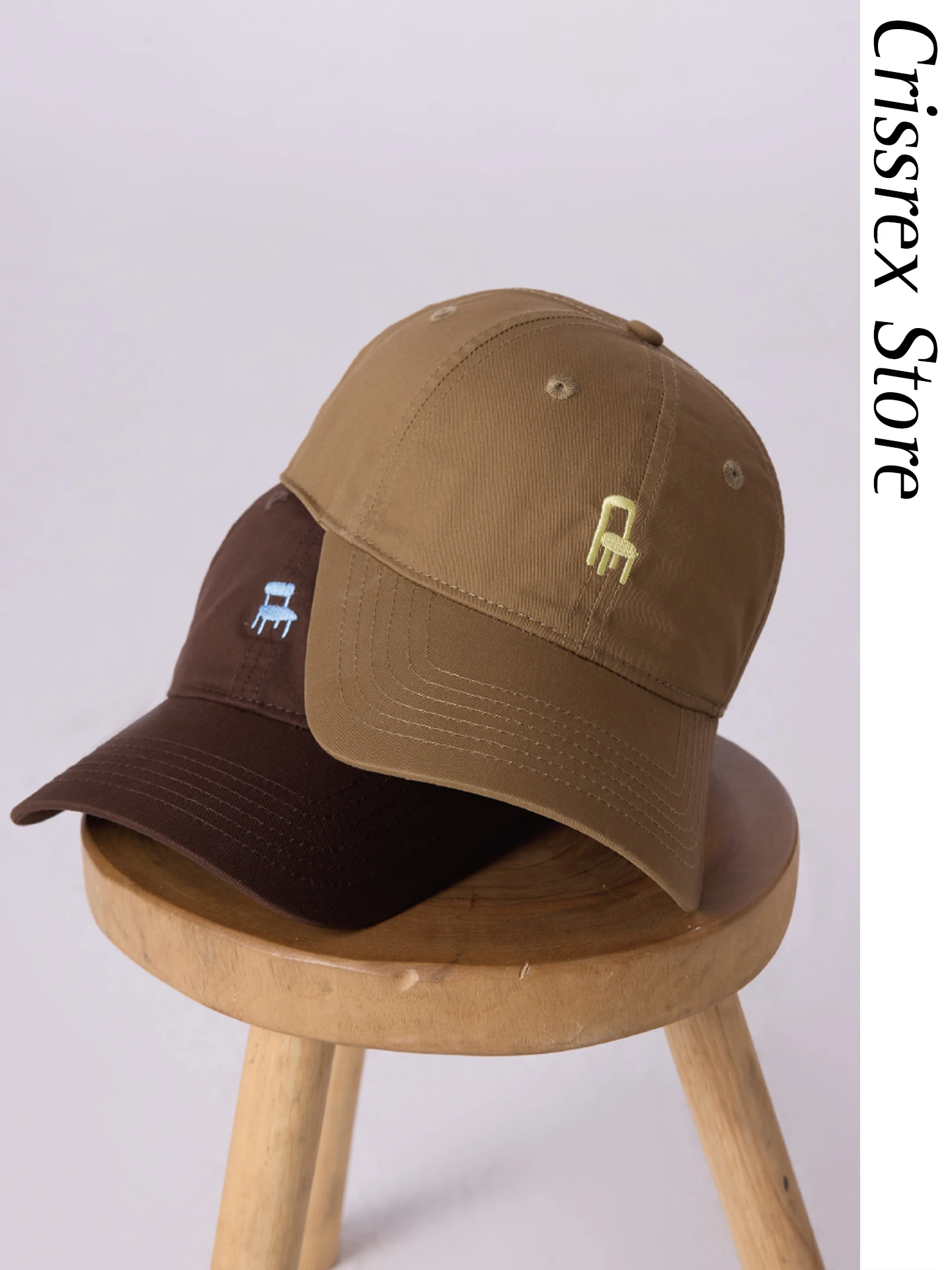 crissrex-store-katalogue-baseball-cap-pure-cotton-embroidered-chair-illustration-versatile-summer-sun-protection-hat-for-men