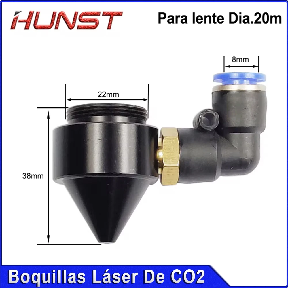 HUNST 레이저 헤드용 에어 깍지, CO2 레이저 절단기, Dia.20 FL50.8 mm 초점 렌즈