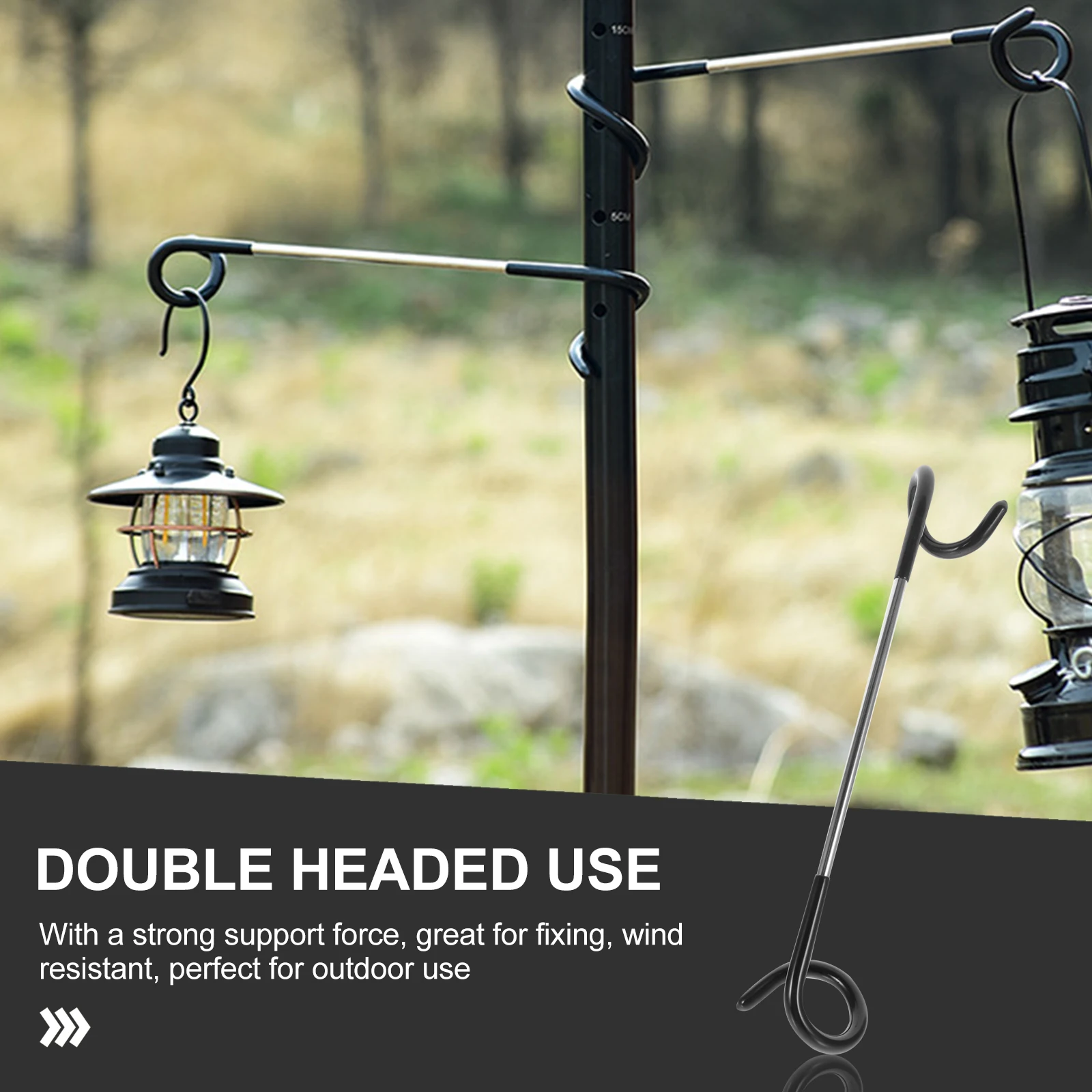 Gancho de acampamento de aço inoxidável multifuncional lanterna cabide portátil ao ar livre tenda lâmpada st ganchos design antiderrapante para piquenique