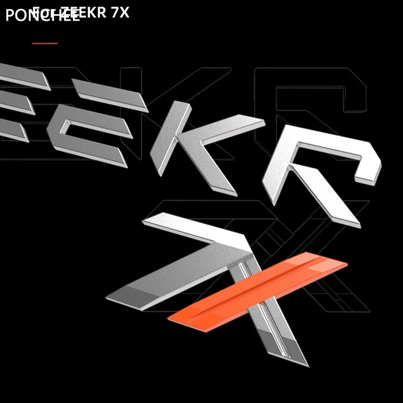 

For ZEEKR 7X 2025 Personalized Blackened Car Tail Logo Car Logo Fashion Sports Automobile Modification Supplies ABS