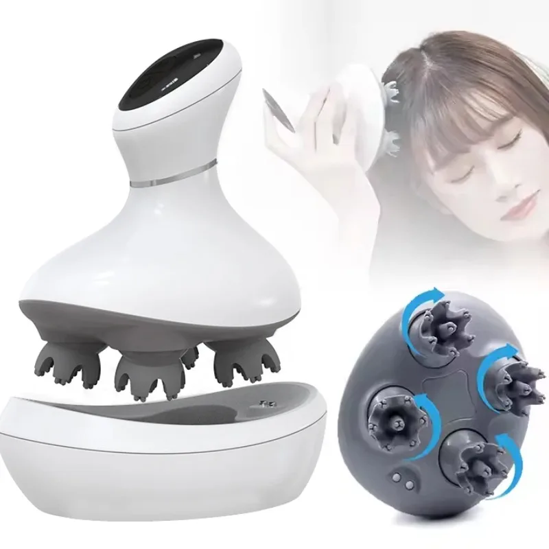 

Anti Hair Loss Waterproof Smart Heads Massage Machine Electric Vibrating Scalp Head Massager