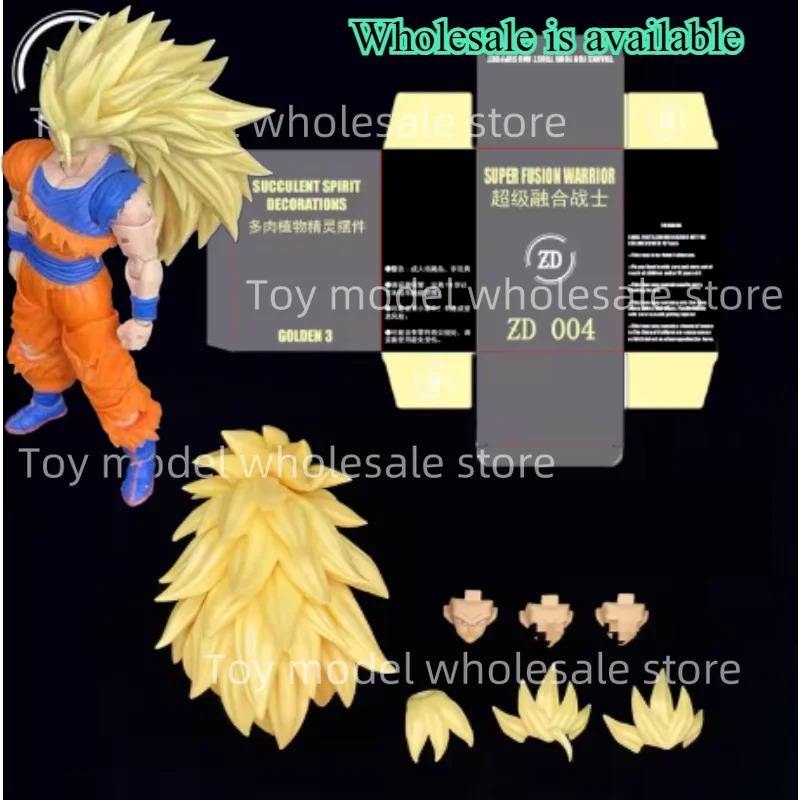 ZD 토이즈 드래곤볼 슈퍼 사이야 3 SSJ3 베지터 바드락 손오공 블랙 고게타 자마스 헤드 액세서리 애니메이션 액션 피규어 장난감