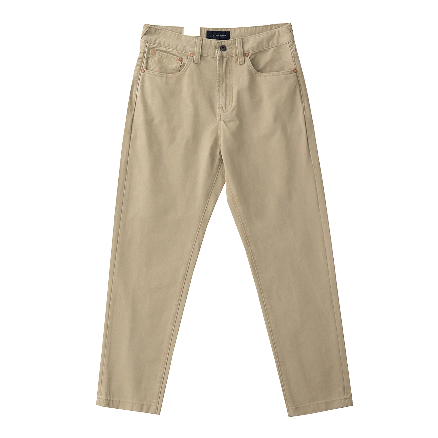 Retro pure cotton casual pants for men washing and antique simple khaki work suit straight pants for men new spring and autumn