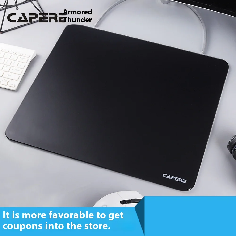 Imagem -03 - Capere-impermeável Vidro Mouse Pad Precisão Resistente ao Desgaste Liso Tamanho Grande pc Gamer Acessórios Gl01